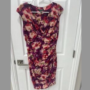 Ralph Lauren Floral Knee Length Dress Size 8